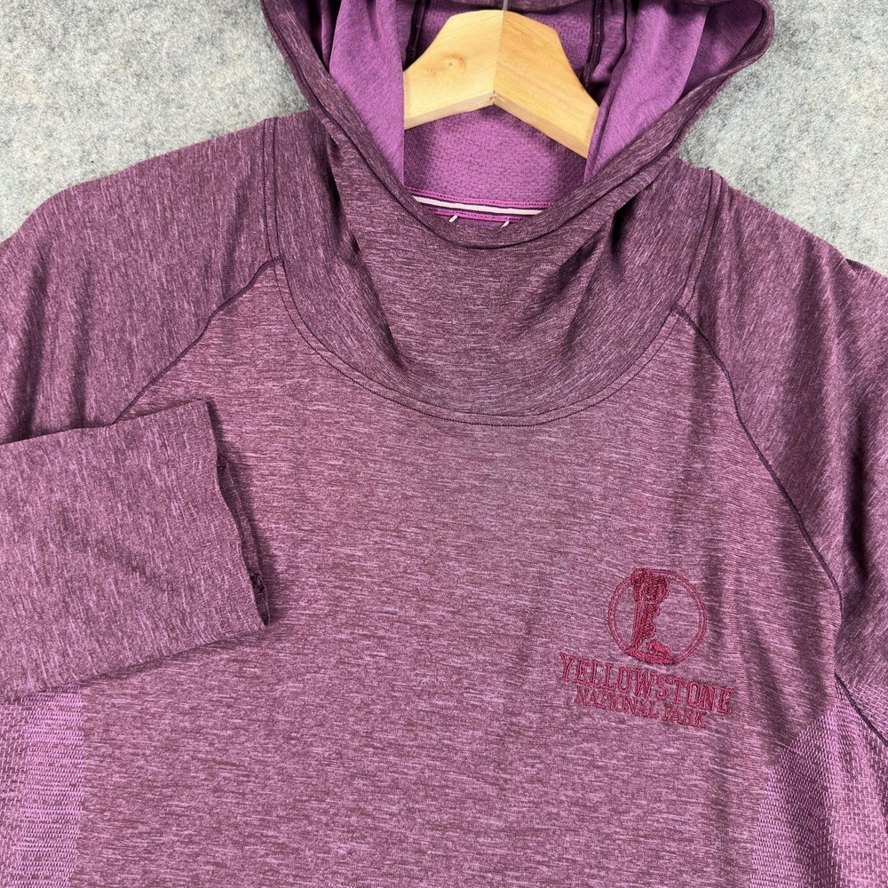 Kuhl Hoodie Shirt Womens XL Purple Yellowstone National Park Sun Protection